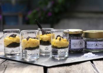 Brouillade à la crème de truffe noire.